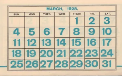 Taylor’s calendars: A glimpse into the past